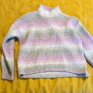 Cozy gap kids sweater in Pink and Gray